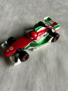 Disney Red, Green & White Formula Race Car Toy
